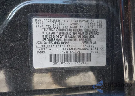 2016 Nissan Sentra Sv z USA, uszkodzony, nr VIN 3N1AB7AP4GL682593